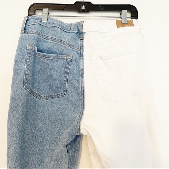 Hollister Ultra High Rise Mom Jeans Two Tone size 13 - Picture 5 of 7